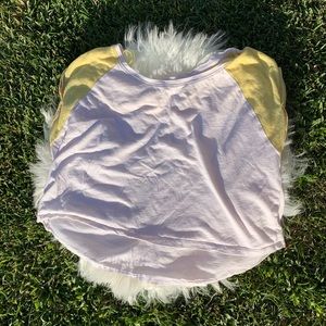 Yellow Colorblock crop top